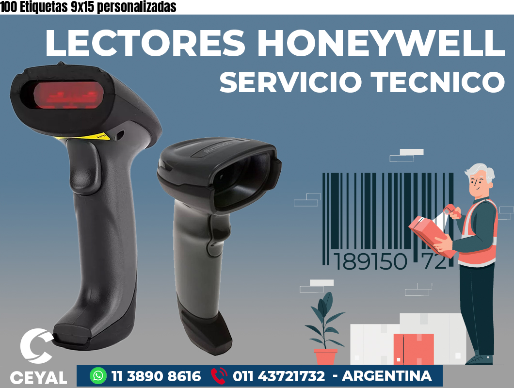 100 Etiquetas 9x15 personalizadas