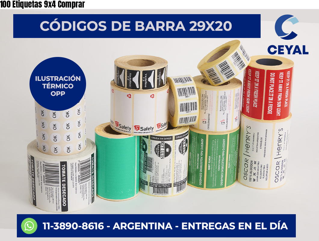 100 Etiquetas 9×4 Comprar