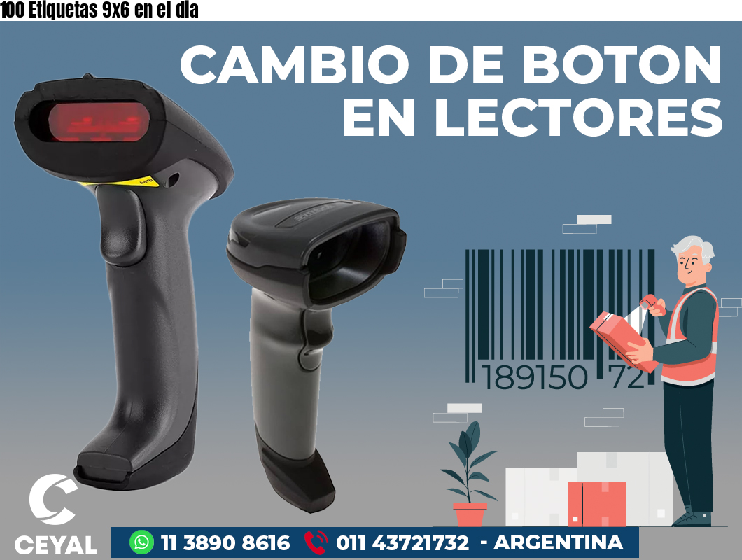 100 Etiquetas 9x6 en el dia