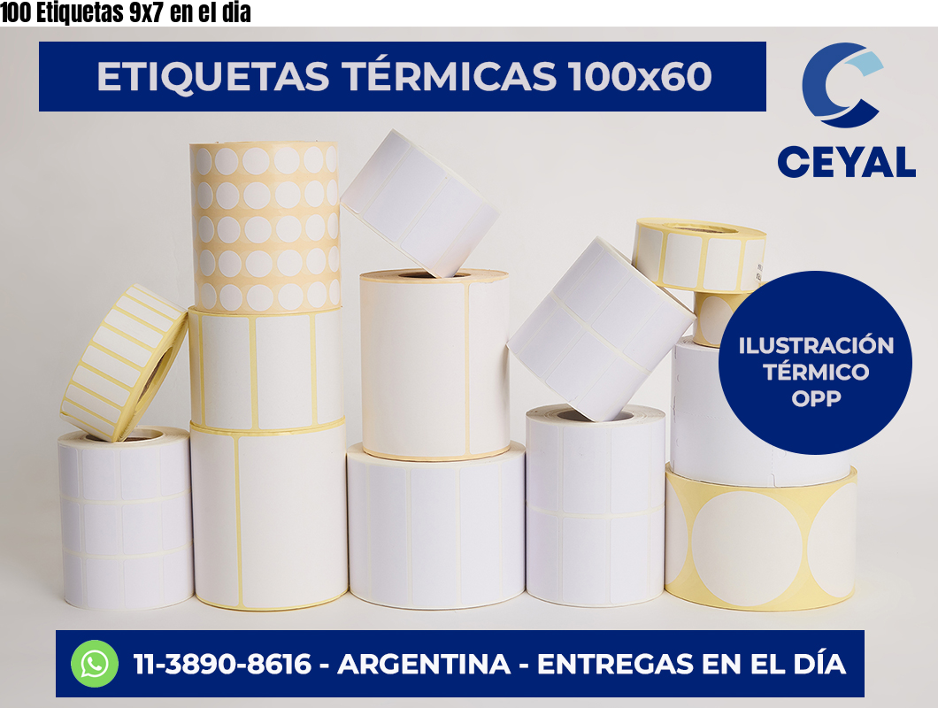 100 Etiquetas 9×7 en el dia