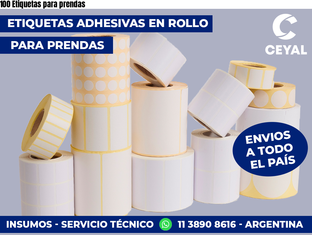 100 Etiquetas para prendas