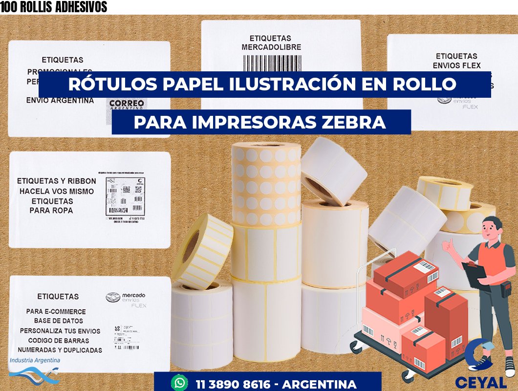 100 ROLLIS ADHESIVOS