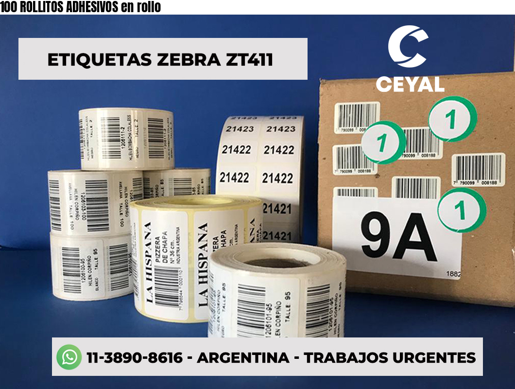 100 ROLLITOS ADHESIVOS en rollo