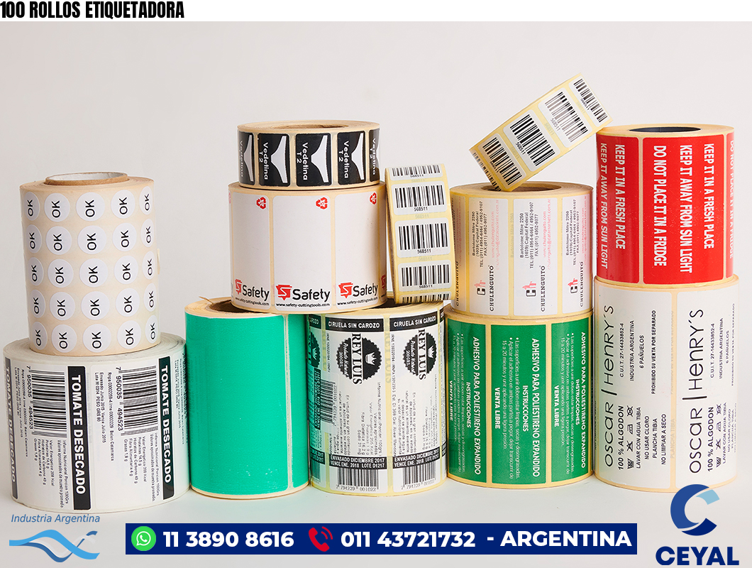 100 ROLLOS ETIQUETADORA