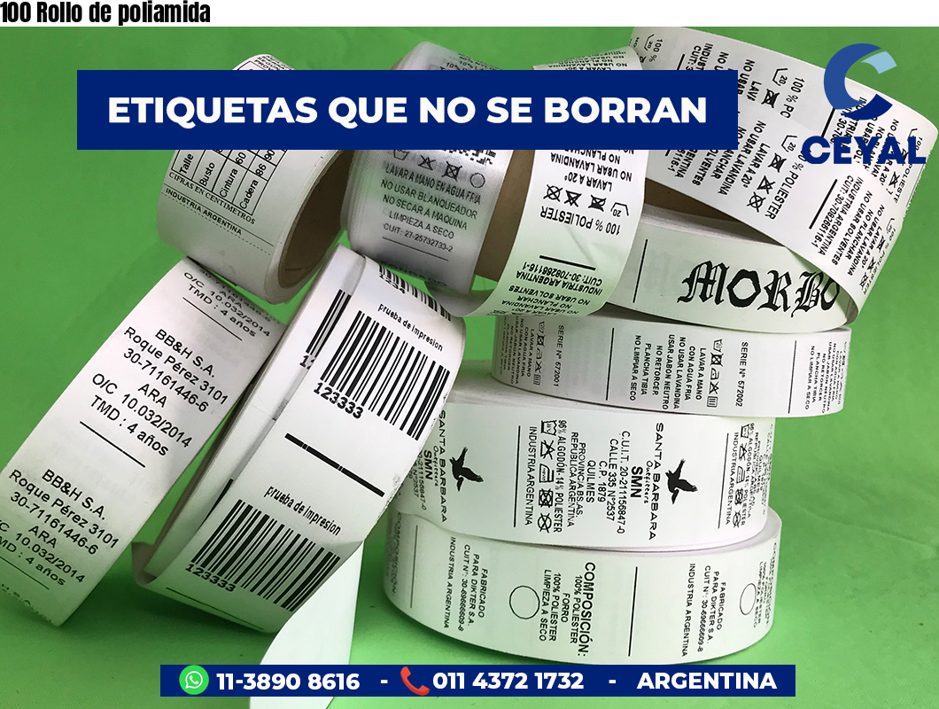 100 Rollo de poliamida