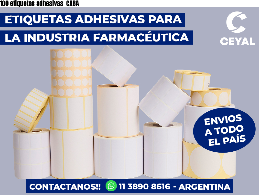 100 etiquetas adhesivas  CABA