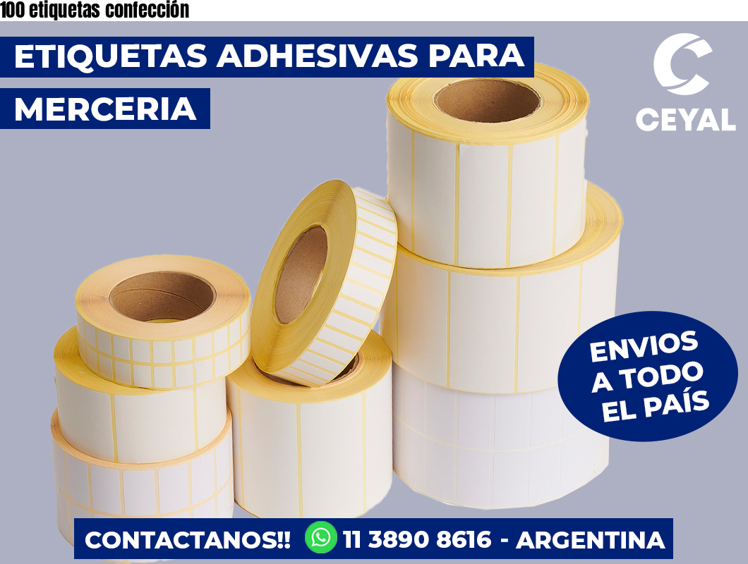 100 etiquetas confección