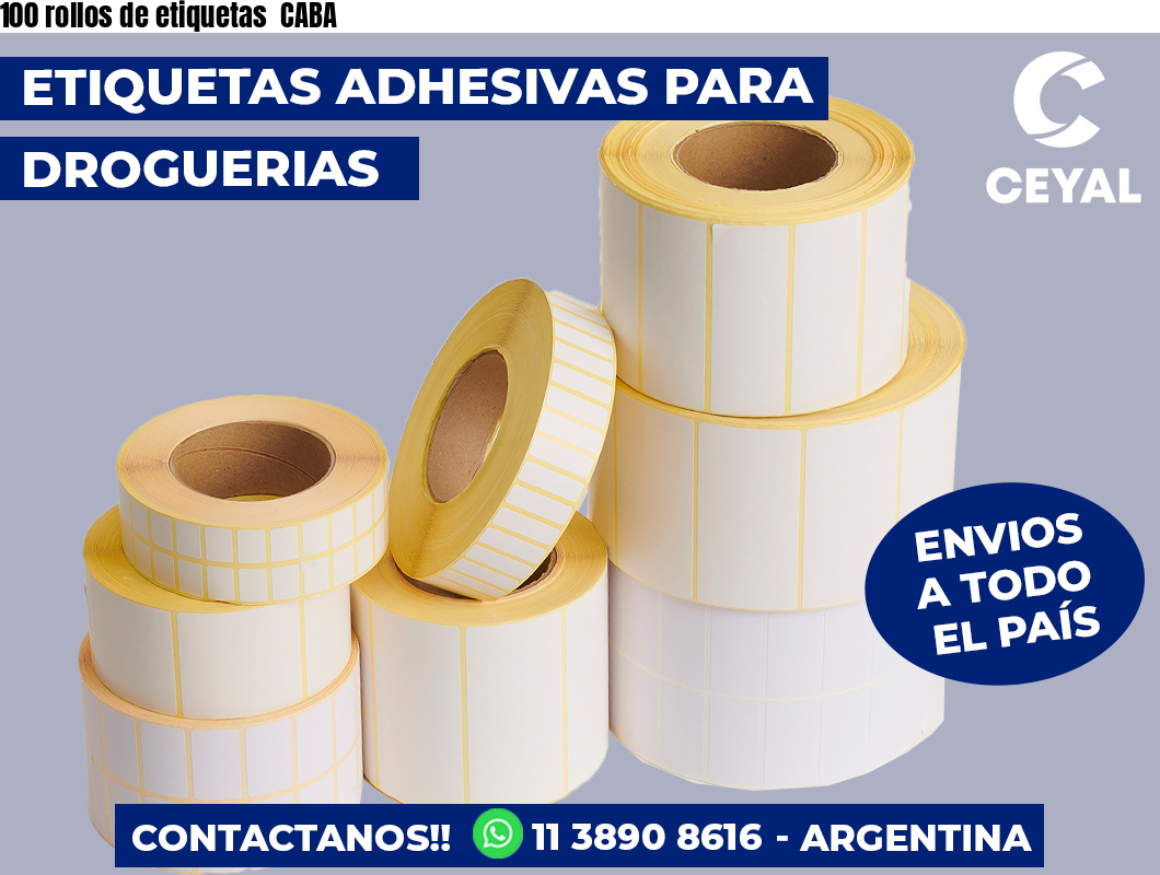 100 rollos de etiquetas  CABA