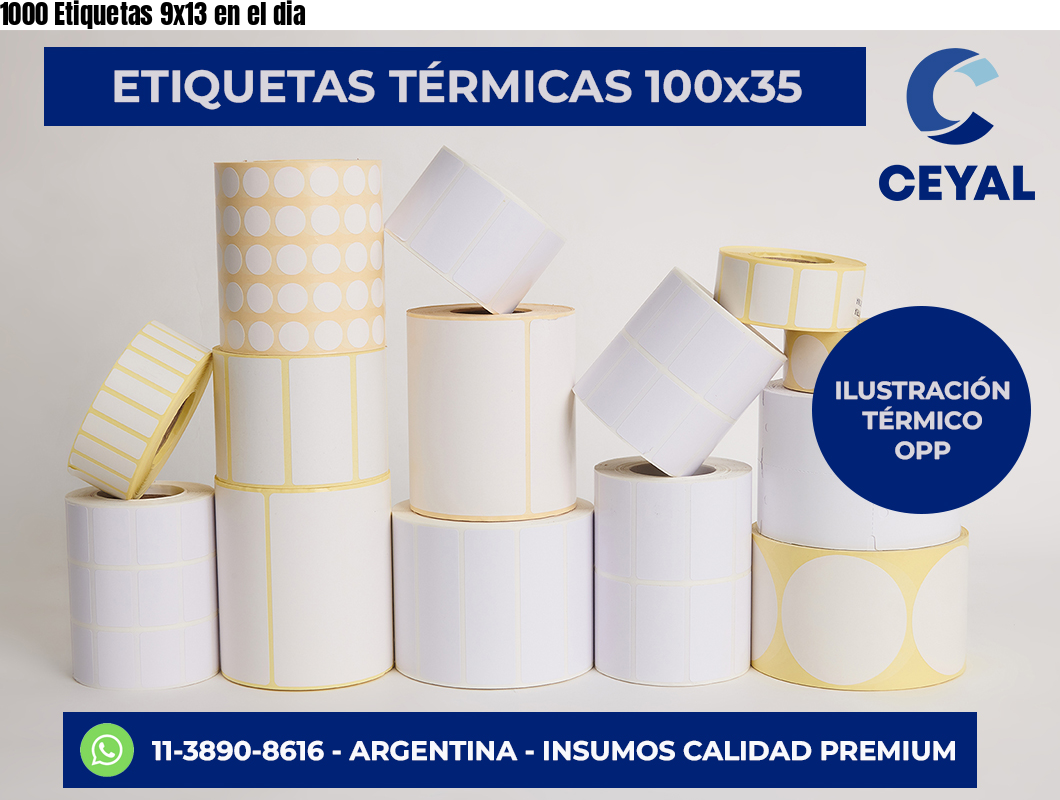 1000 Etiquetas 9×13 en el dia