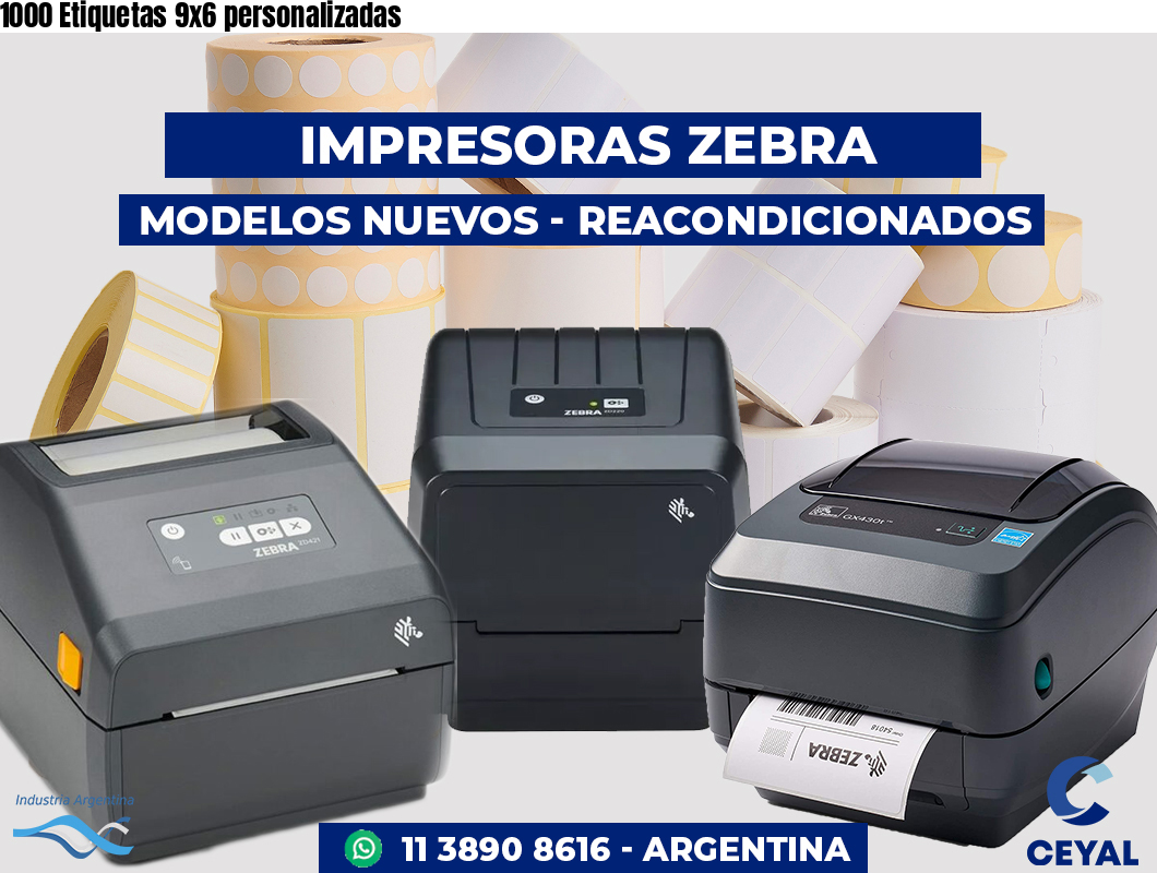 1000 Etiquetas 9x6 personalizadas