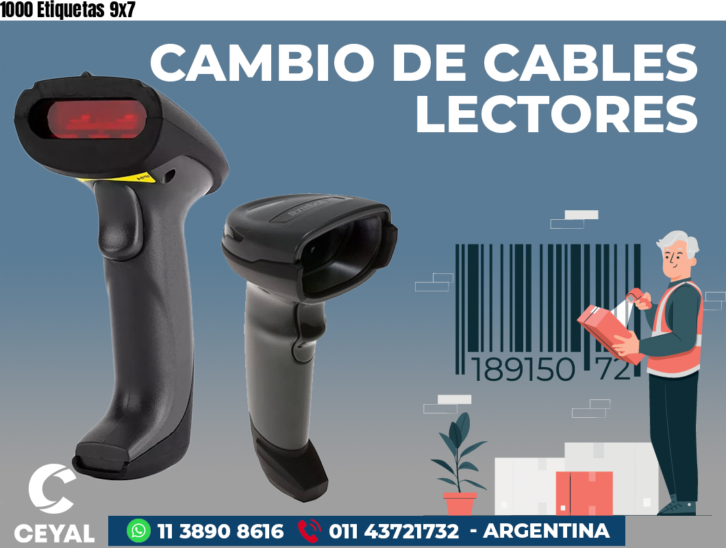 1000 Etiquetas 9x7
