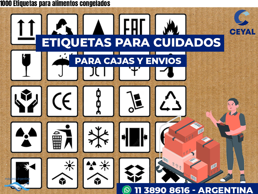 1000 Etiquetas para alimentos congelados