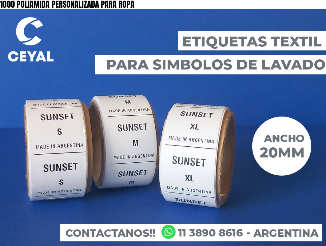 1000 POLIAMIDA PERSONALIZADA PARA ROPA