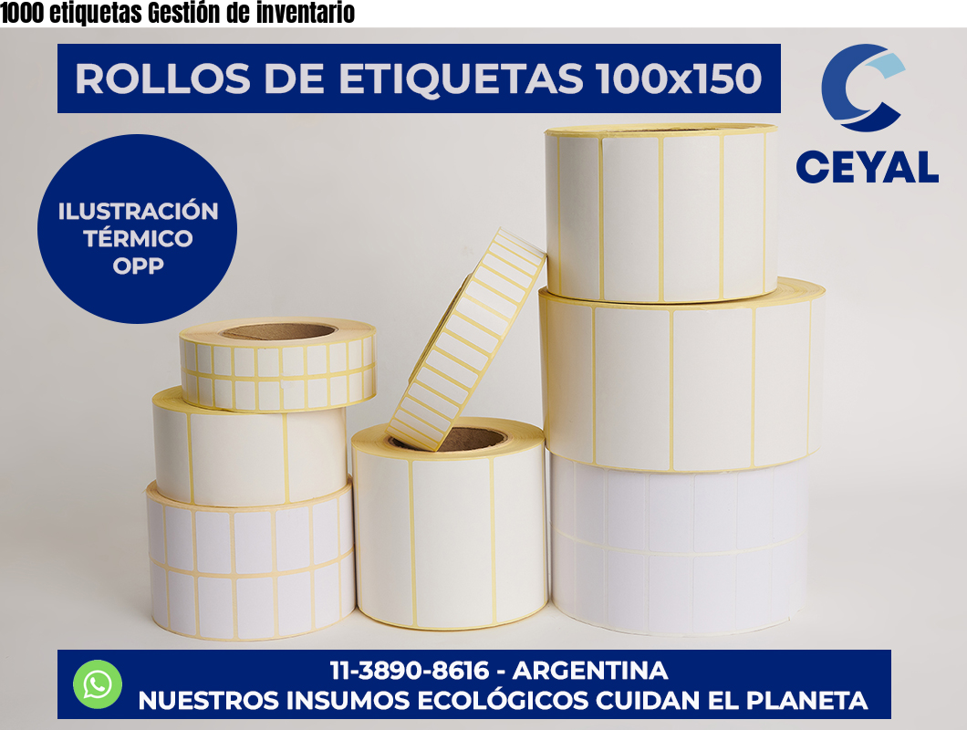 1000 etiquetas Gestión de inventario