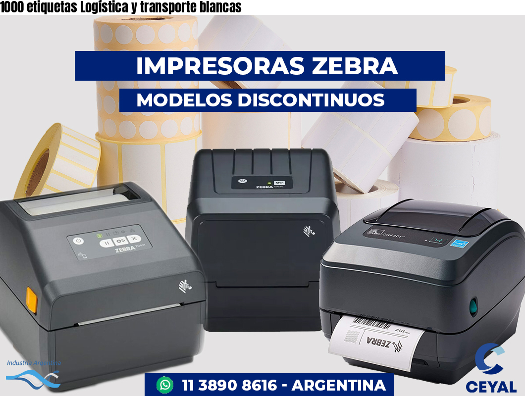 1000 etiquetas Logística y transporte blancas
