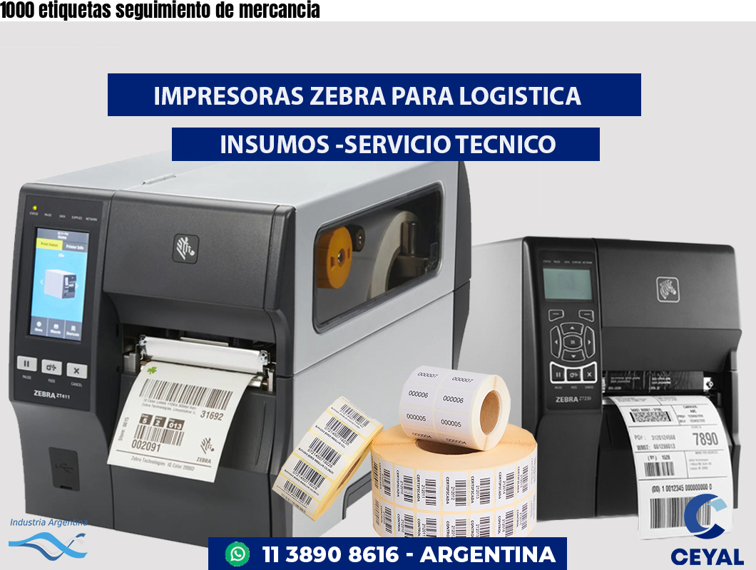 1000 etiquetas seguimiento de mercancia