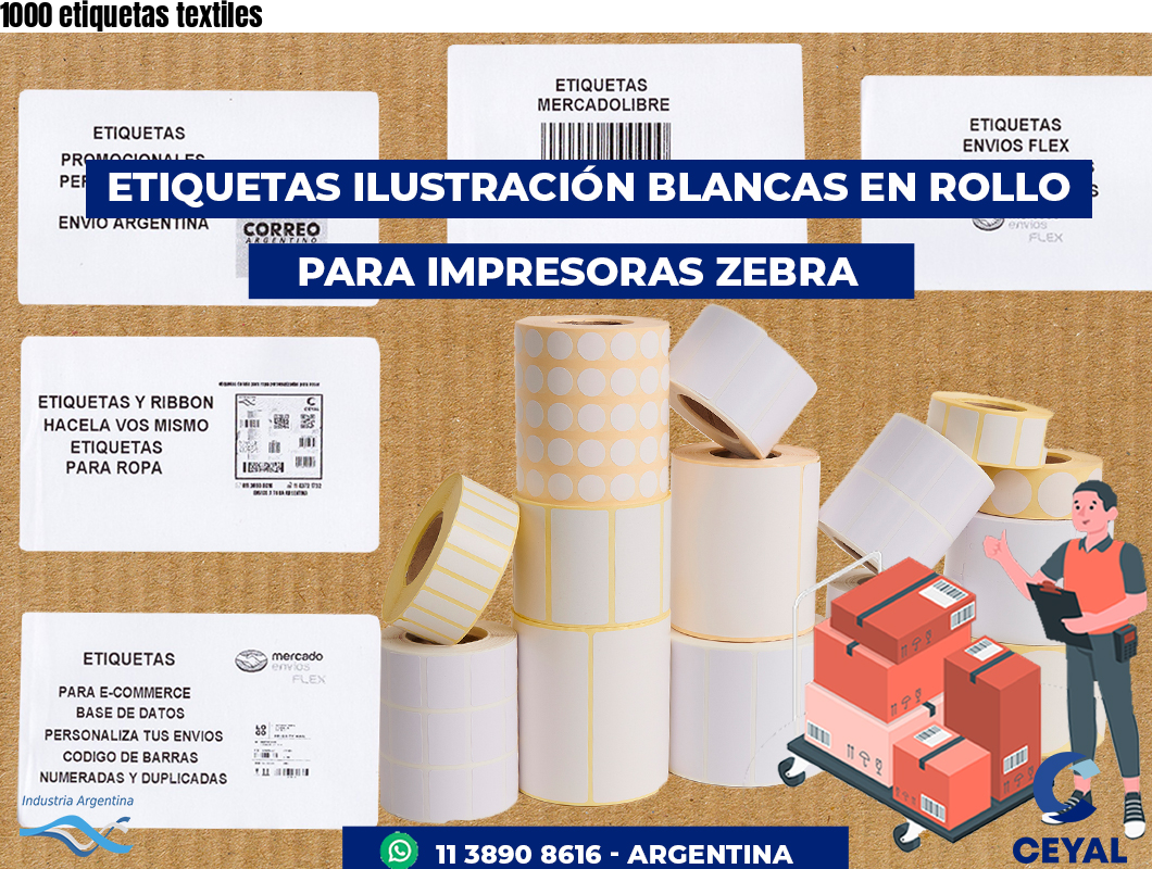 1000 etiquetas textiles