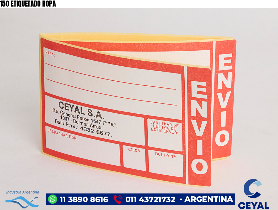 150 ETIQUETADO ROPA