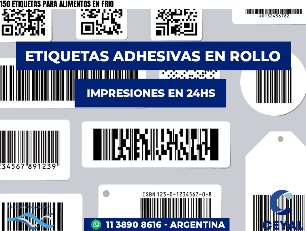 150 ETIQUETAS PARA ALIMENTOS EN FRIO