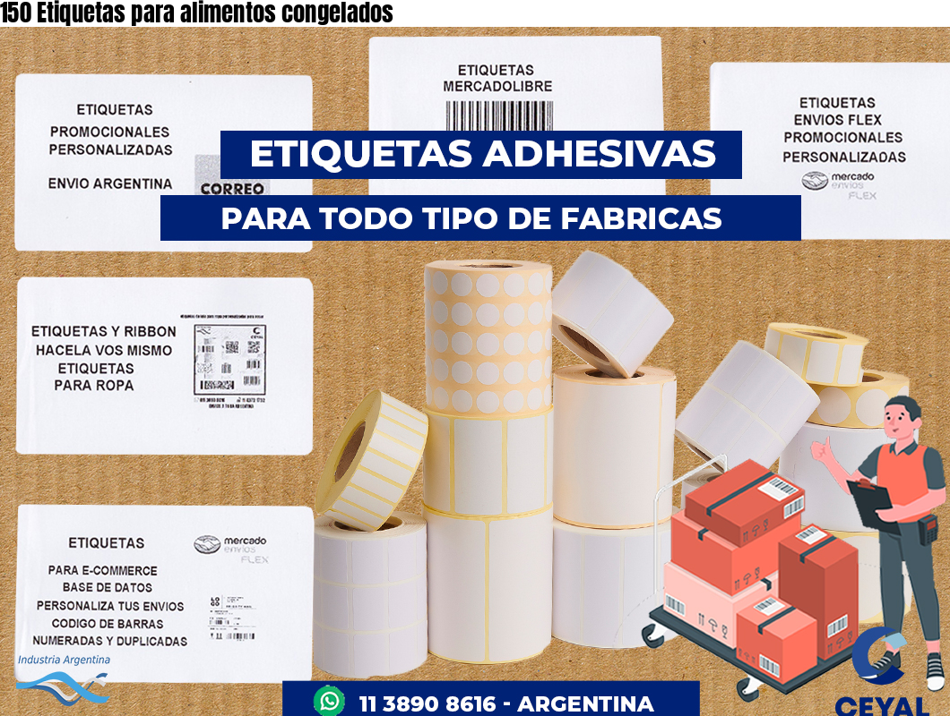 150 Etiquetas para alimentos congelados