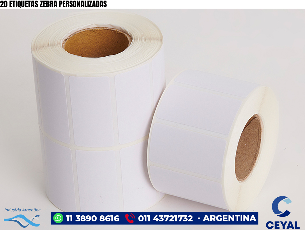 20 ETIQUETAS ZEBRA PERSONALIZADAS