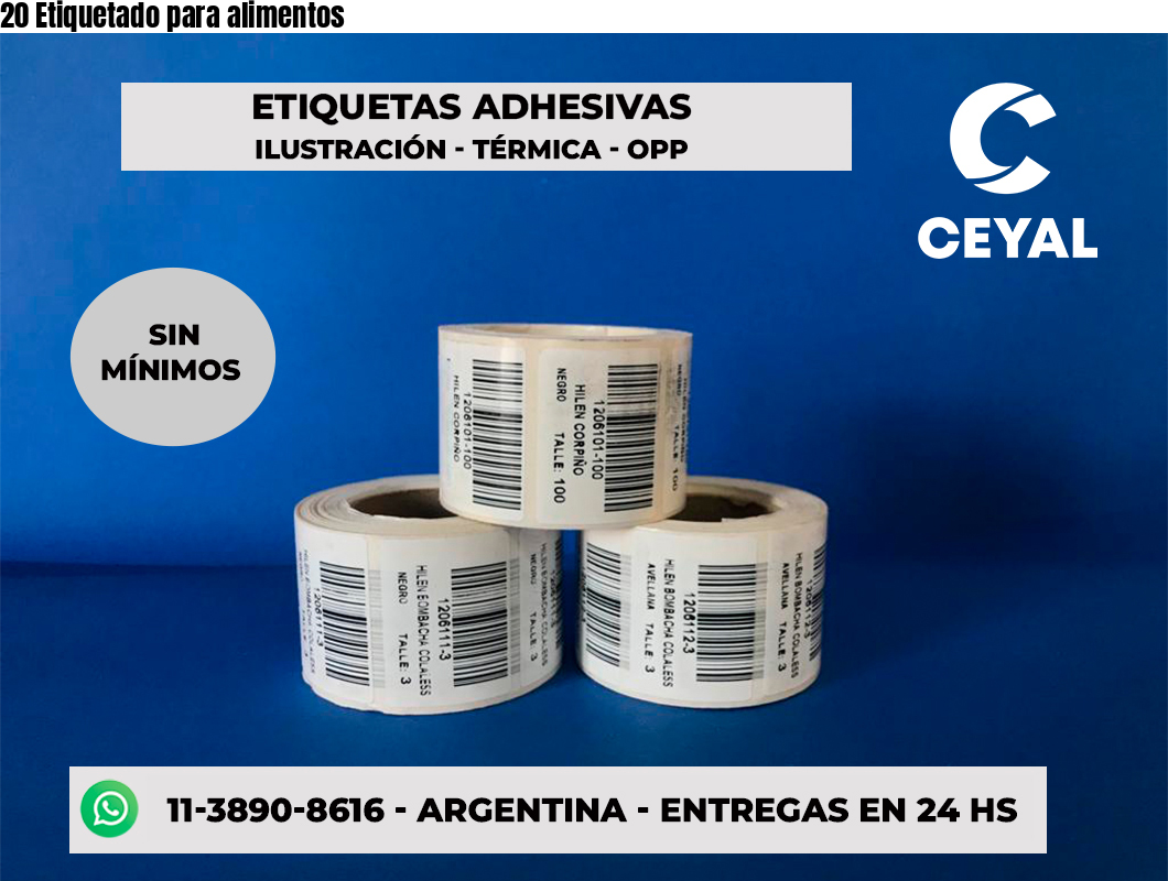 20 Etiquetado para alimentos