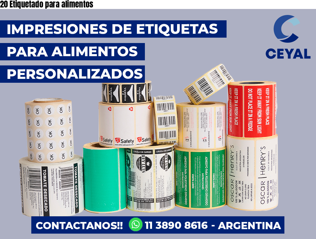20 Etiquetado para alimentos