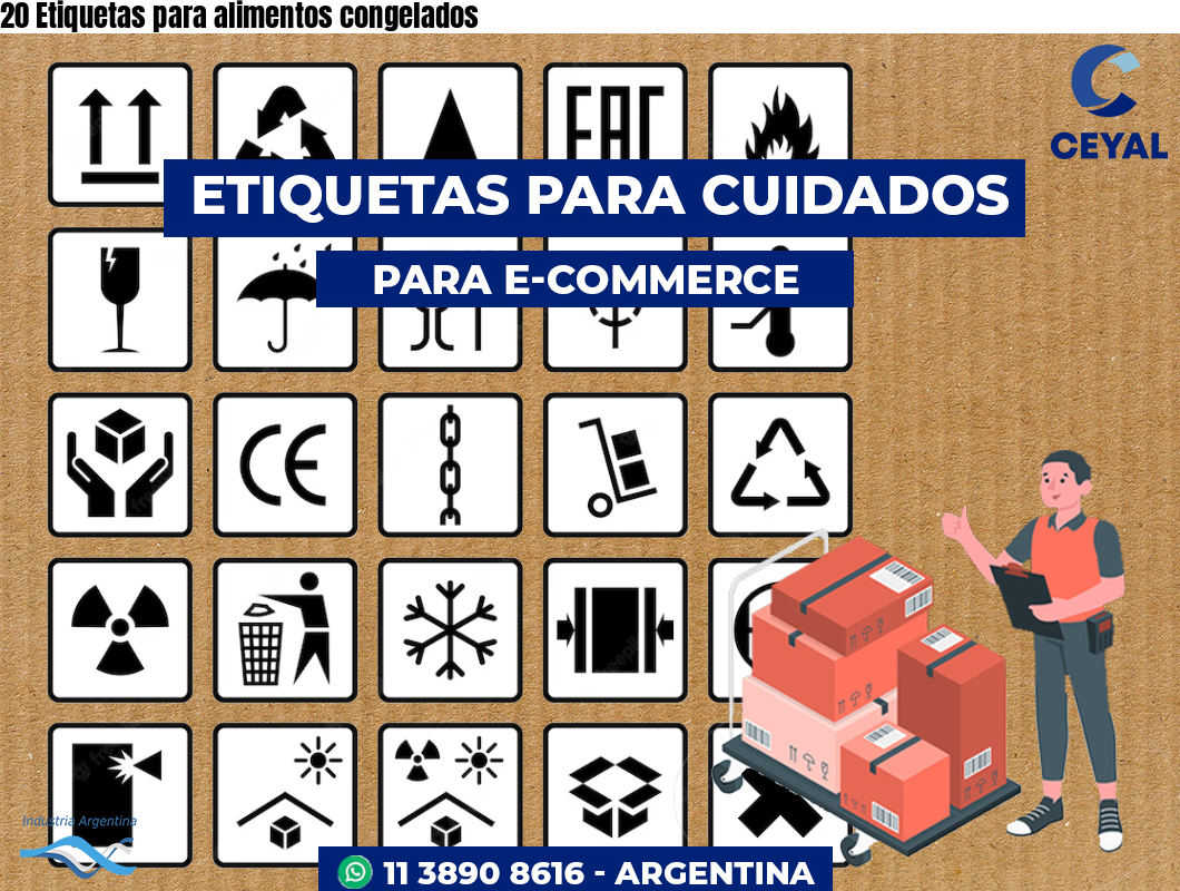 20 Etiquetas para alimentos congelados