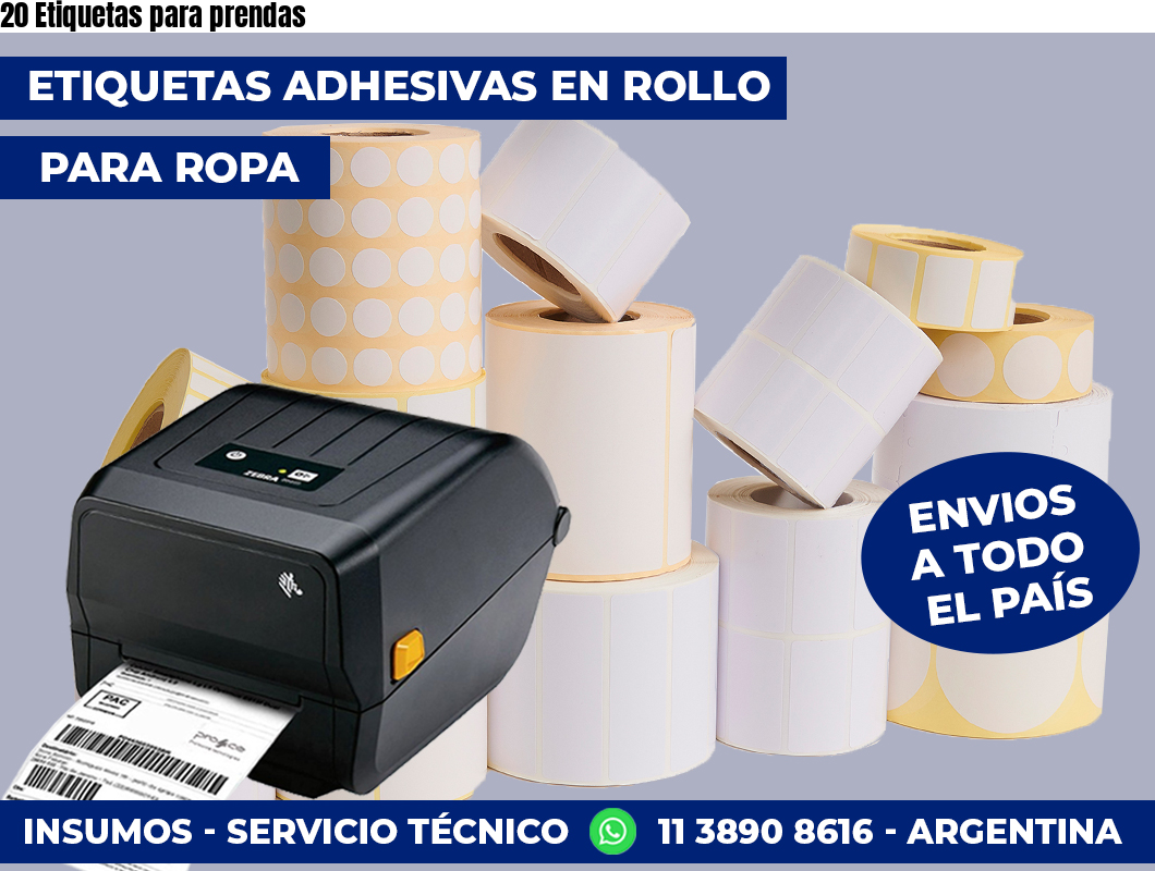 20 Etiquetas para prendas
