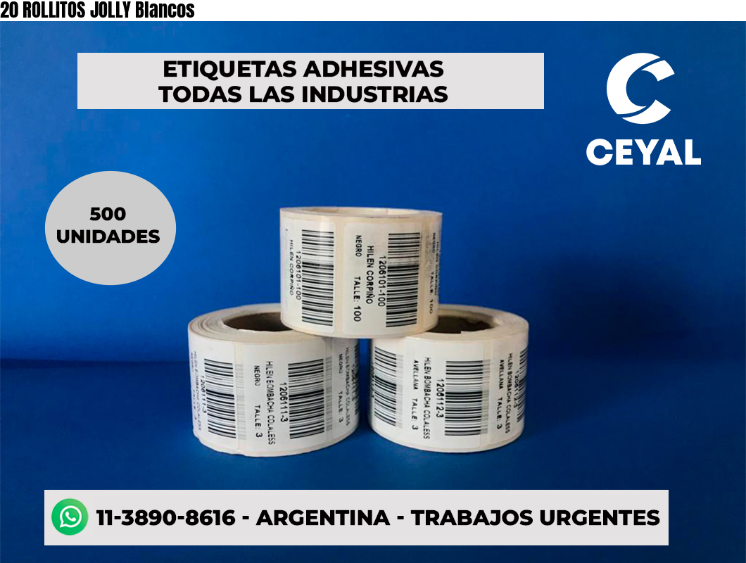 20 ROLLITOS JOLLY Blancos