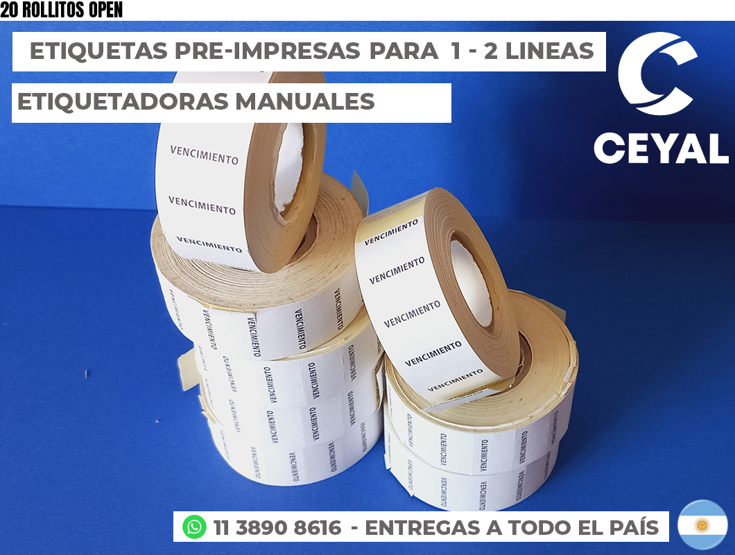 20 ROLLITOS OPEN