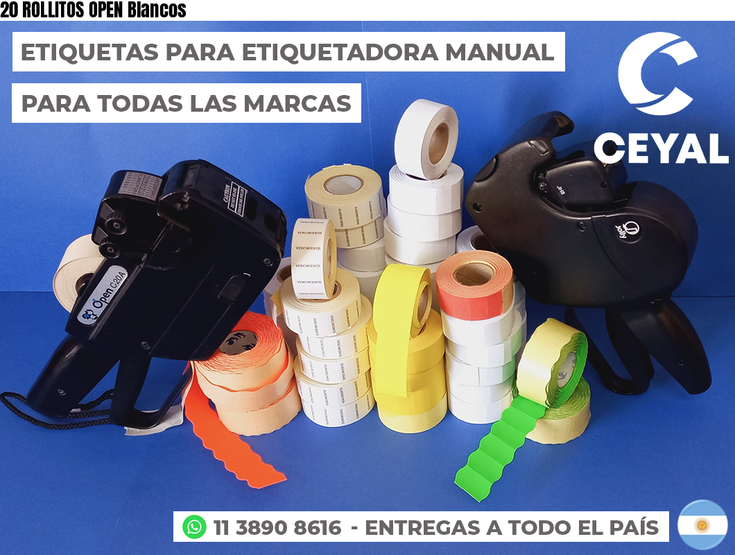 20 ROLLITOS OPEN Blancos