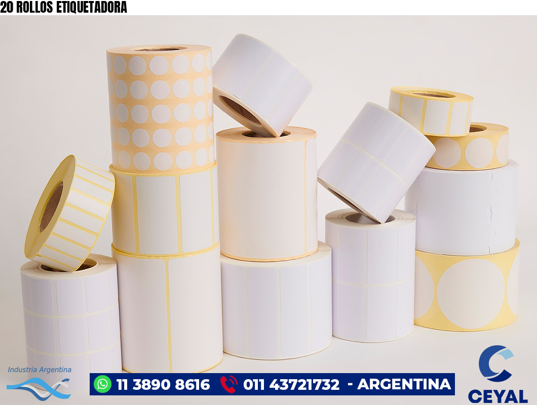 20 ROLLOS ETIQUETADORA