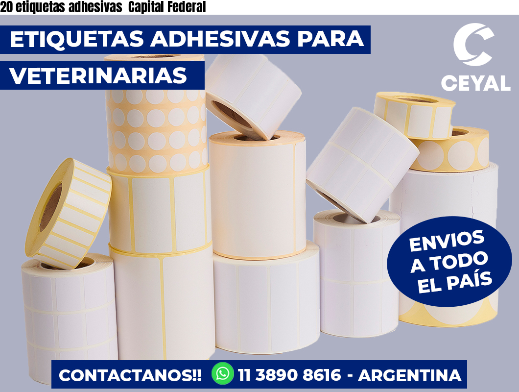20 etiquetas adhesivas  Capital Federal