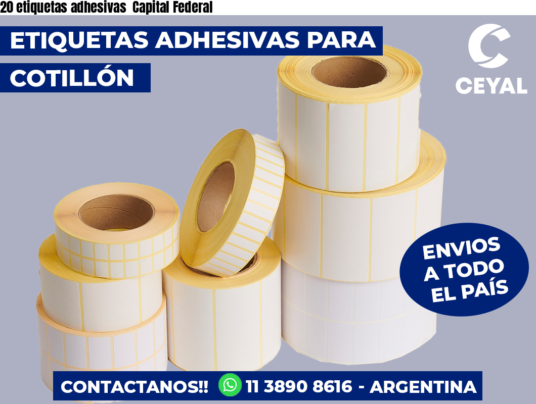 20 etiquetas adhesivas  Capital Federal