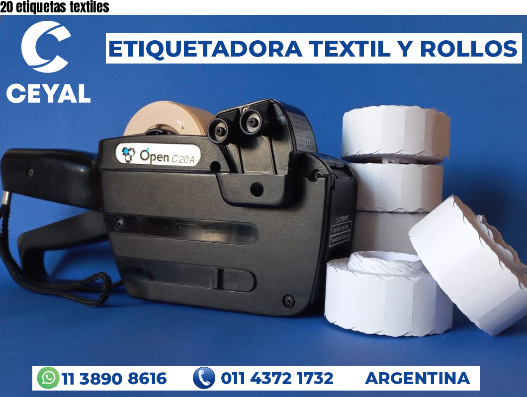 20 etiquetas textiles