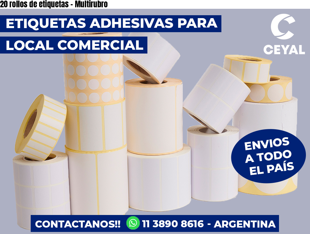 20 rollos de etiquetas - Multirubro