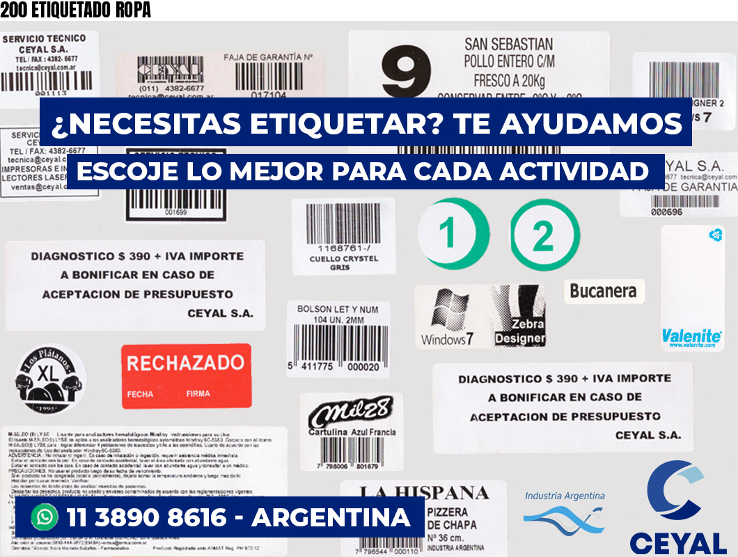 200 ETIQUETADO ROPA