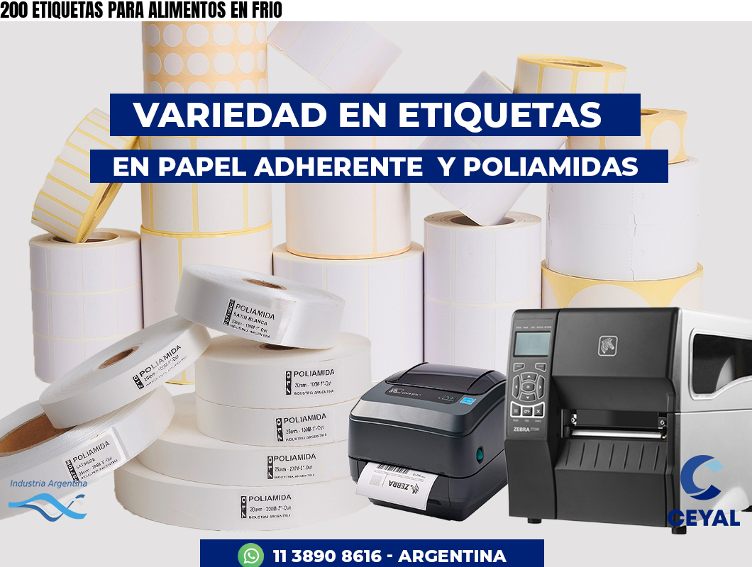 200 ETIQUETAS PARA ALIMENTOS EN FRIO