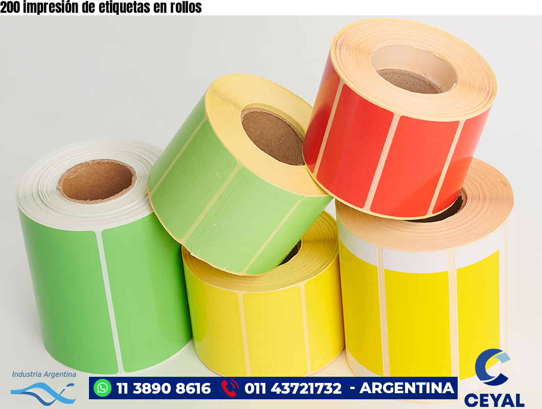 200 impresión de etiquetas en rollos
