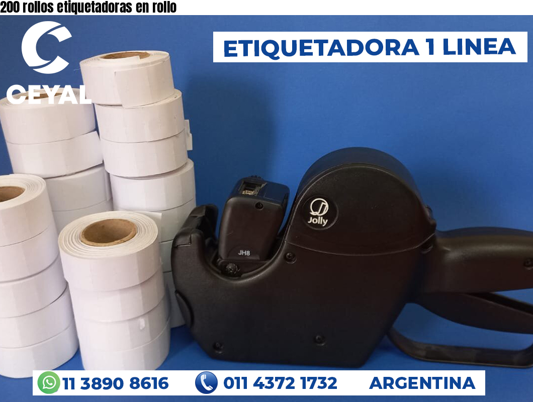 200 rollos etiquetadoras en rollo