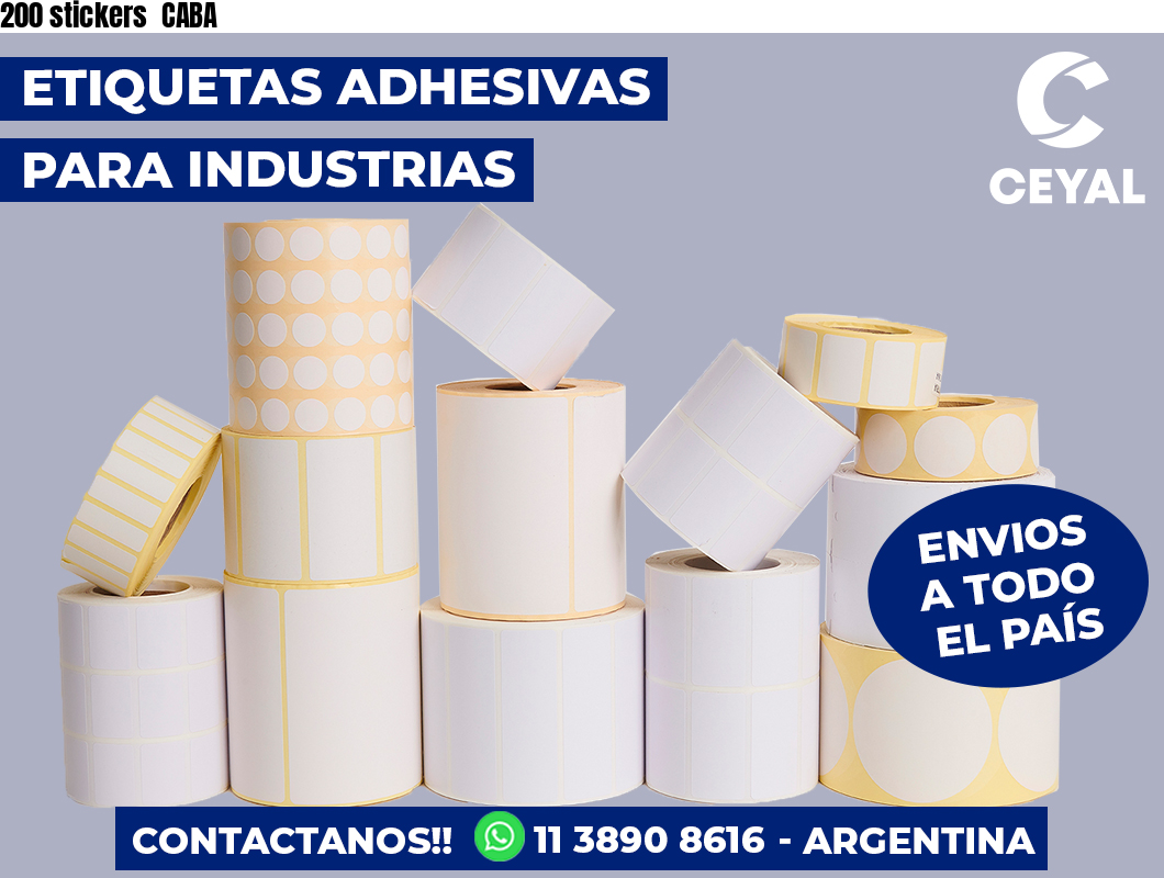 200 stickers  CABA