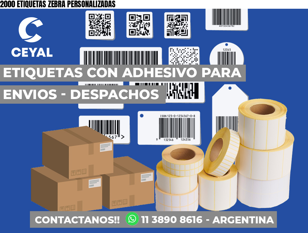 2000 ETIQUETAS ZEBRA PERSONALIZADAS