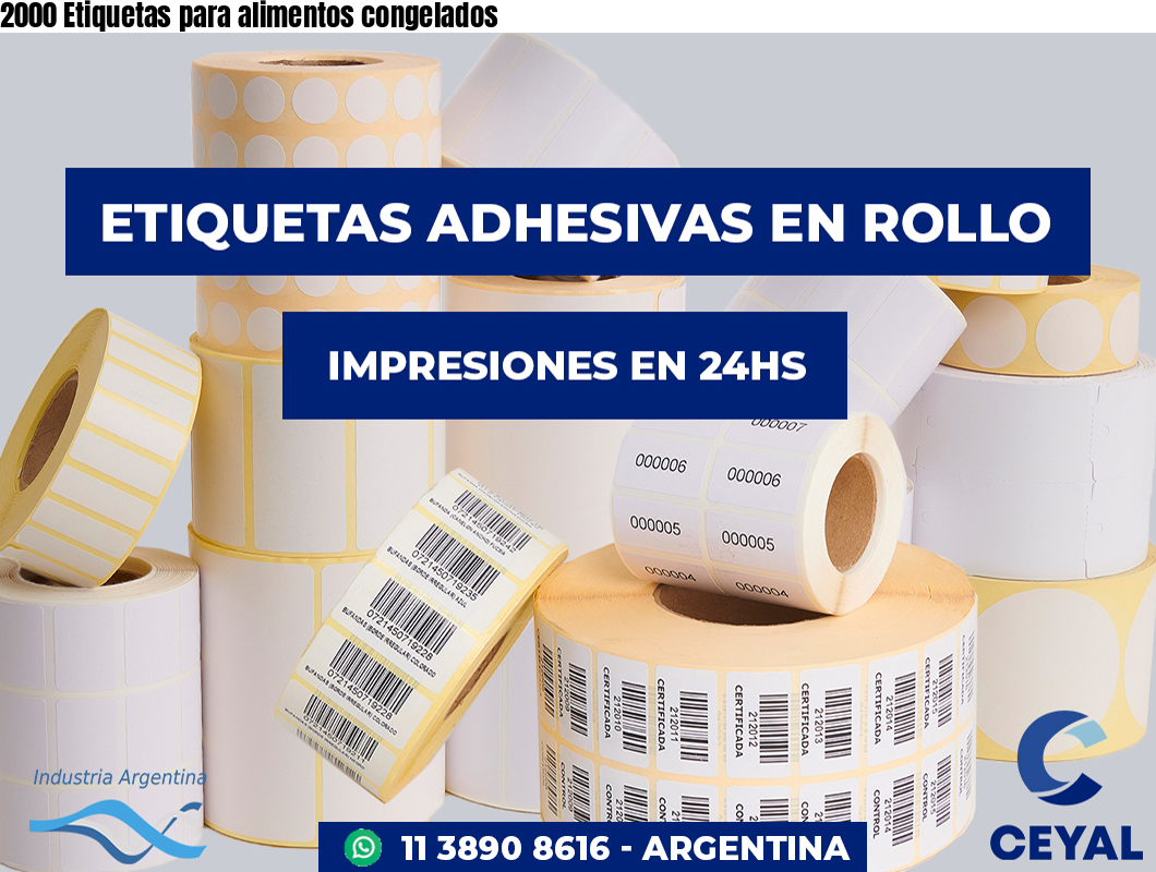 2000 Etiquetas para alimentos congelados