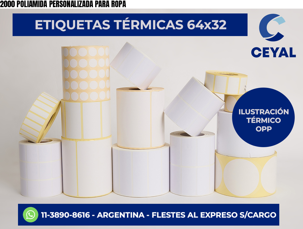 2000 POLIAMIDA PERSONALIZADA PARA ROPA