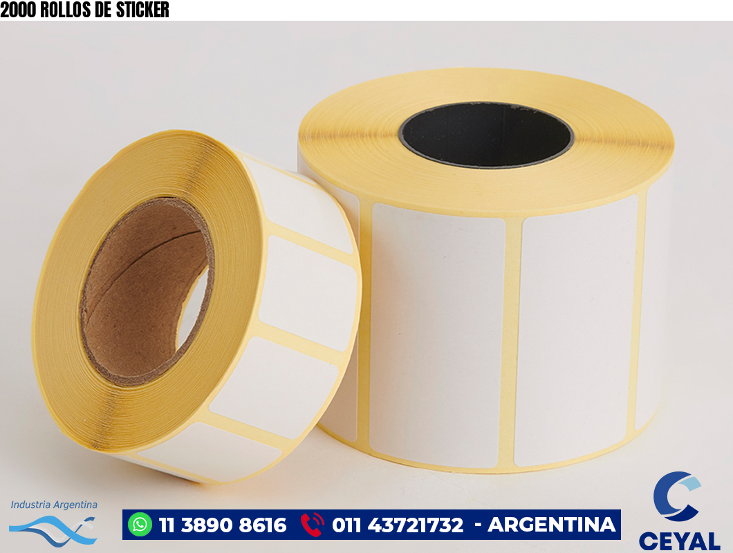 2000 ROLLOS DE STICKER