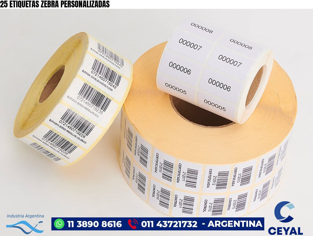 25 ETIQUETAS ZEBRA PERSONALIZADAS