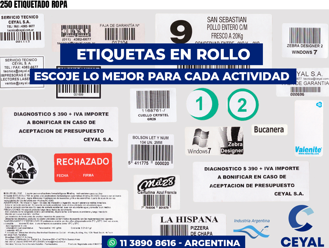 250 ETIQUETADO ROPA