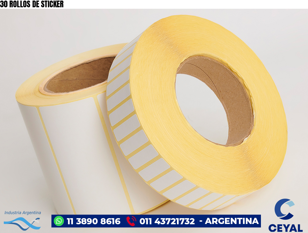 30 ROLLOS DE STICKER