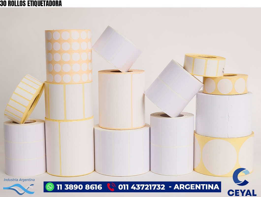 30 ROLLOS ETIQUETADORA
